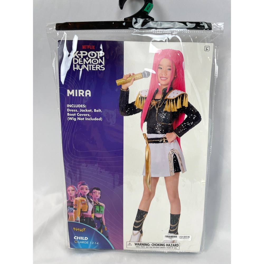 Spirit Halloween Child Large 12-14 K-Pop Demon Hunters Mira Costume